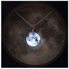 White Moon Necklace by Wing Bling (925 Silver)