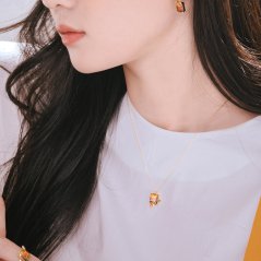 Fantasy Sunset Necklace By Terrcarebeautyshop (Gold)