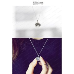 White Moon Necklace by Wing Bling (925 Silver)