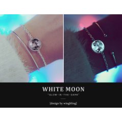 Wing Bling - White Moon Bracelet (Glow In The Dark)