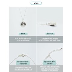 White Moon Necklace by Wing Bling (925 Silver)