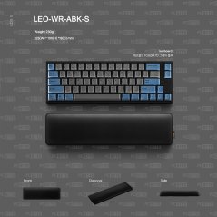 Leopold Alcantara Premium Wrist Rest for Keyboard - Medium Size