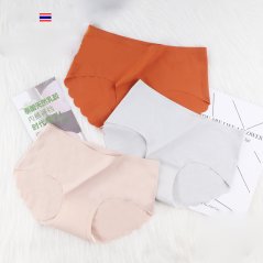 Gdeal Women Antibacterial Latex Bottom File Mid-Waist Panties