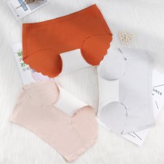 Gdeal Women Antibacterial Latex Bottom File Mid-Waist Panties