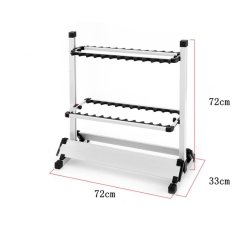 Gdeal 24 Hole Aluminum Alloy Fishing Gear Lure Rod Display Rack