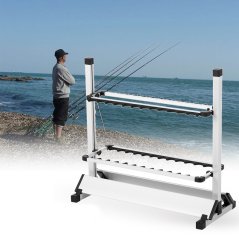 Gdeal 24 Hole Aluminum Alloy Fishing Gear Lure Rod Display Rack