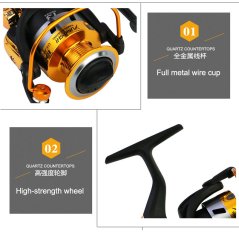 Yumoshi EK4000 Professional Fishing Reel Rod Set Spinning Reel Casting