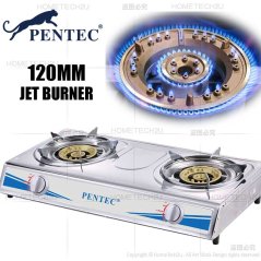 PENTEC Double Burner Gas Stove MD-81 812 816 Dapur Gas Masak 120mm