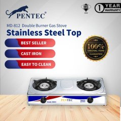 PENTEC Double Burner Gas Stove MD-81 812 816 Dapur Gas Masak 120mm