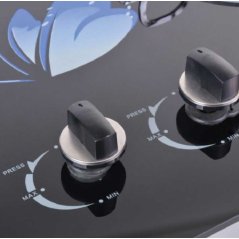 Hometech2u XMA Double Burners Glass Stove Glass Built In Hob Dapur Gas