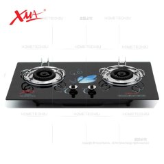 Hometech2u XMA Double Burners Glass Stove Glass Built In Hob Dapur Gas