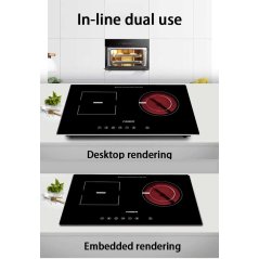 FABER Double-burner Electric Cooktop 1800W + 1300W Built in Hob
