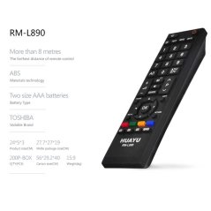 TOSHIBA LCD/LED TV Remote Control RM-L890 Compatible