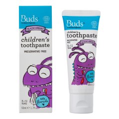 Buds Children's Mild Toothpaste Blackcurrant with Fluoride 50ml