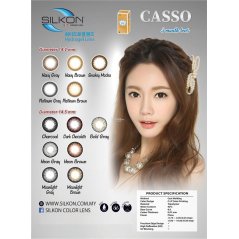 Casso Silkon 3 Month Color Contact Lens Hydrogel lens 2 pcs/Box