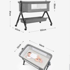 Crib Splicing Big Multi Functional Bedside Baby Bed (3 Colors)