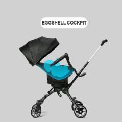 360 Degree High Landscape Baby Seat Foldable Two Way Walking Stroller
