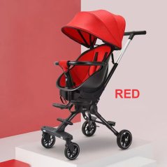 360 Degree High Landscape Baby Seat Foldable Two Way Walking Stroller