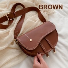 Retro Small Simple Sling Female Popular New Trendy Strap Fashion Saddle Bag