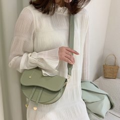 Retro Small Simple Sling Female Popular New Trendy Strap Fashion Saddle Bag