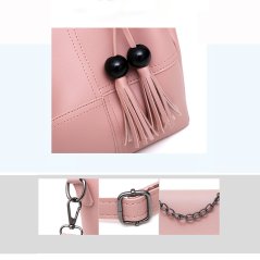 3 In 1 Plain Bag Women Pu Leather Elegant Handbag Wallet Purse Card Holder Set