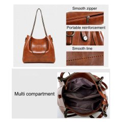 Korean Women Retro 4 In 1 Set Sling Cross Shoulder Portable Messenger Casual