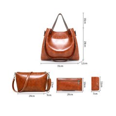 Korean Women Retro 4 In 1 Set Sling Cross Shoulder Portable Messenger Casual