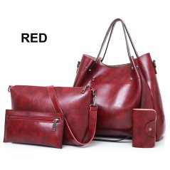 Korean Women Retro 4 In 1 Set Sling Cross Shoulder Portable Messenger Casual
