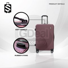 SKY TRAVELLER SKY343 2-In-1 Premium Narrow Curve Textured Ultralight Luggage Set 