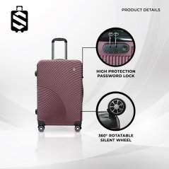 SKY TRAVELLER SKY343 2-In-1 Premium Narrow Curve Textured Ultralight Luggage Set 