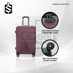 SKY TRAVELLER SKY343 2-In-1 Premium Narrow Curve Textured Ultralight Luggage Set 