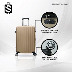 SKY TRAVELLER SKY347 2-In-1 Straight Stripes Luggage (20Inch+24Inch)