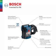 Bosch GAS 18V-10L Premium Cordless Dust Extractor - 06019C63K0