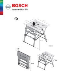 BOSCH PWB 600 Foldable Work Bench - 0603B05200