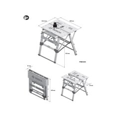 BOSCH PWB 600 Foldable Work Bench - 0603B05200