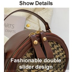 Retro Round Hand Held One Shoulder Sling Women Outdoor Bag - 4 Types