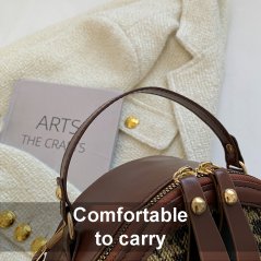 Retro Round Hand Held One Shoulder Sling Women Outdoor Bag - 4 Types