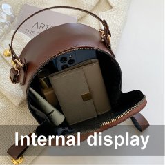Retro Round Hand Held One Shoulder Sling Women Outdoor Bag - 4 Types