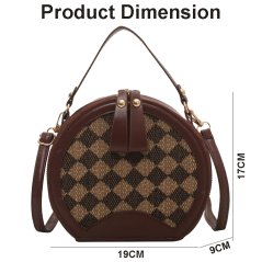 Retro Round Hand Held One Shoulder Sling Women Outdoor Bag - 4 Types