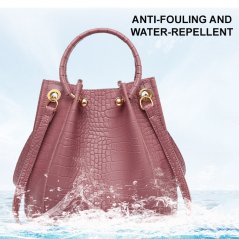2pcs Women Handbag Crocodile Pattern Shoulder Bags (5 Colors)