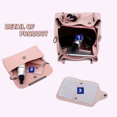 3pcs Women Mini Purse Bag Large Capacity Shoulder Casual Handbag (4 Colors)