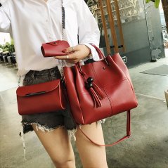 3pcs Women Mini Purse Bag Large Capacity Shoulder Casual Handbag (4 Colors)
