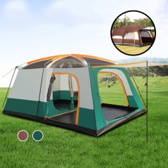 GTE 8-12 Person Large Camping Tent 2 Bedroom Compartment (2 Colors)