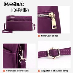 Oxford Cloth Multi Layer Casual One Shoulder Messenger Bag (4 Colors)