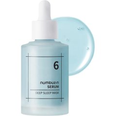 numbuzin No.6 Deep Sleep Mask Serum | Instant, Long Lasting Hydration, Hyaluronic Acid, Niacinamide, Refreshing Iceland Glacier Water | Korean Skin Care for Face, 1.69 fl oz