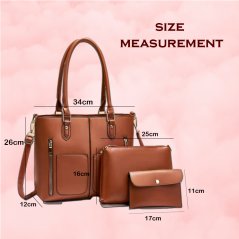 3 Pcs Women Large Capacity Portable Shoulder Bag (4 Colors)