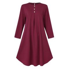 Women Fashion Muslimah Jilbab Loose Tops Long Sleeve - 4 Sizes (3 Colors)