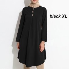 Women Fashion Muslimah Jilbab Loose Tops Long Sleeve - 4 Sizes (3 Colors)
