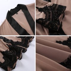 Embroidered Lace Robe Fashion Cardigan Muslimah Long - 3 Sizes (2 Colors)