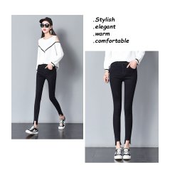 Fashion Hong Kong Students Jeans Tight Women Pants 0837 - 3 Sizes (Black)